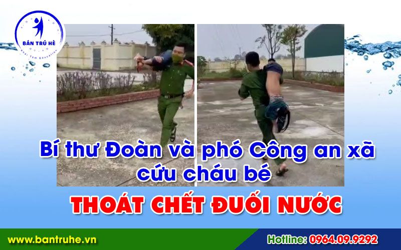 Bí thư Đoàn và phó Công an xã cứu cháu bé thoát chết đuối